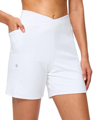 Women's 6" high-waist shorts, white