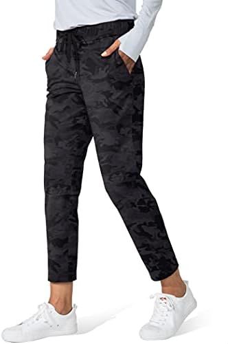 Women's 7/8 golf sweatpants, black camo