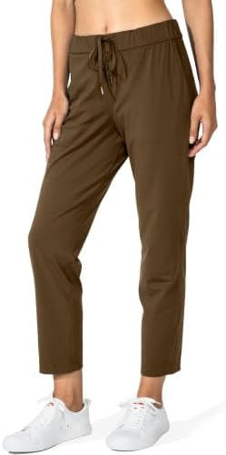 Women's 7/8 golf sweatpants, chestnut brown