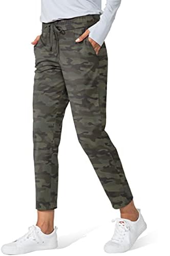 Women's 7/8 golf sweatpants, green camo