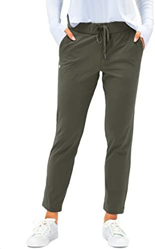 Women's 7/8 golf sweatpants, olive green