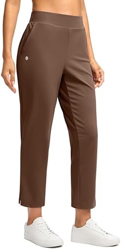 Women's 7/8 travel golf pants, brown