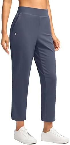 Women's 7/8 travel golf pants, dusty blue