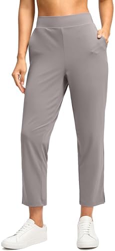 Women's 7/8 travel golf pants, dusty grey