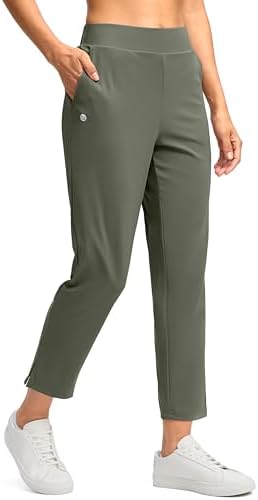 Women's 7/8 travel golf pants, grey sage