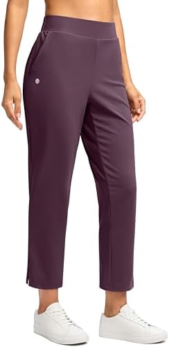 Women's 7/8 travel golf pants, wine