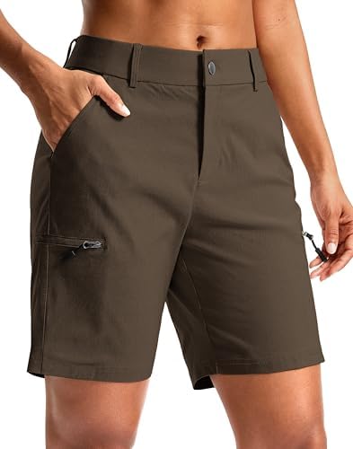 Women's 7" hiking cargo shorts, caramel