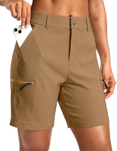 Women's 7" hiking cargo shorts, deep khaki