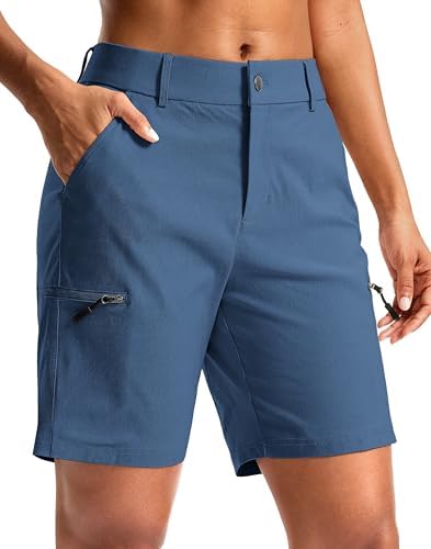Women's 7" hiking cargo shorts, slate blue