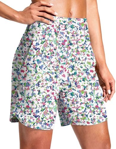 Women's 7" quick dry swim shorts, boho flower