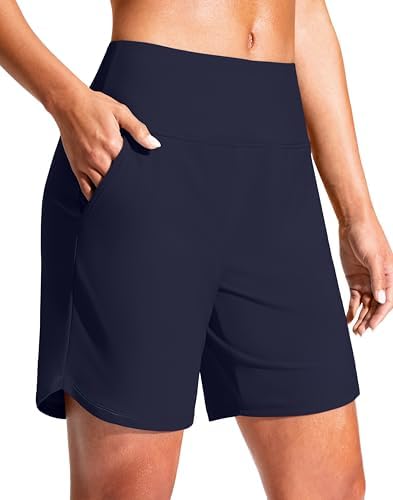 Women's 7" quick dry swim shorts, navy