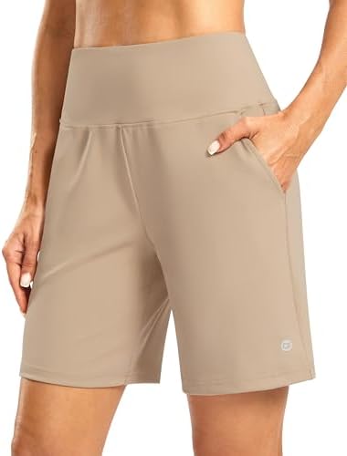 Women's 7" shorts, zip pocket, khaki