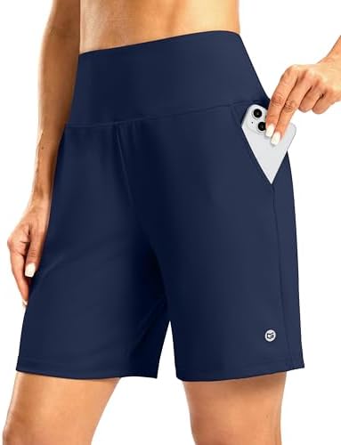 Women's 7" shorts, zip pocket, navy