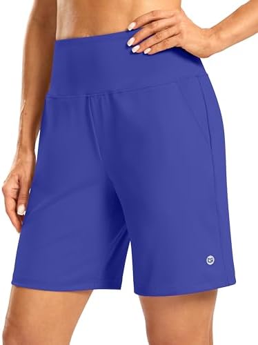 Women's 7" shorts, zip pocket, royal blue