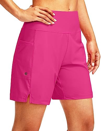 Women's 7" swim board shorts, rosy