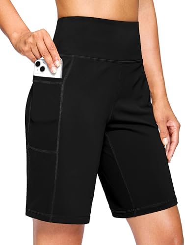 Women's 9" bermuda shorts, two pockets, black