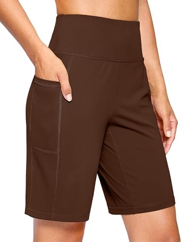 Women's 9" bermuda shorts, two pockets, espresso