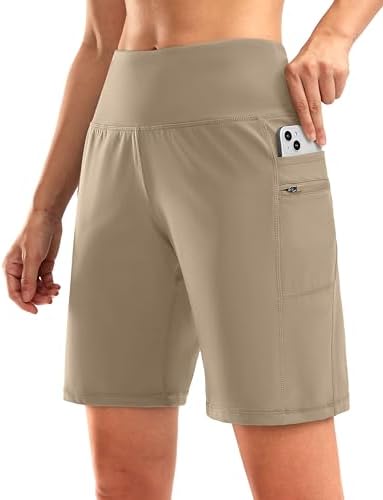 Women's 9" bermuda shorts, two pockets, khaki