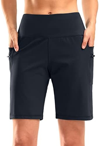 Women's 9" bermuda shorts, two pockets, navy