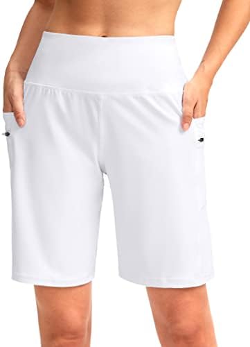 Women's 9" bermuda shorts, two pockets, white