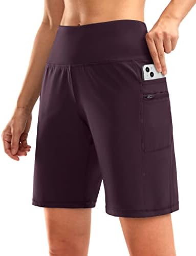 Women's 9" bermuda shorts, two pockets, wine