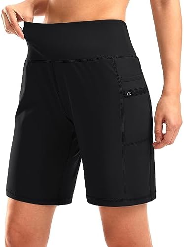 Women's 9" bermuda shorts, zip pockets, black