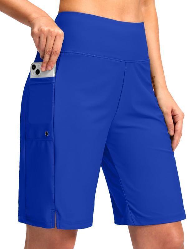 Women's 9" swim board shorts, blue