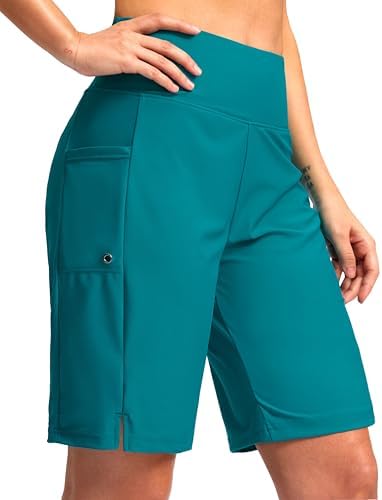 Women's 9" swim board shorts, lake blue
