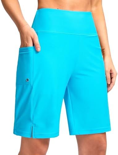 Women's 9" swim board shorts, sky blue