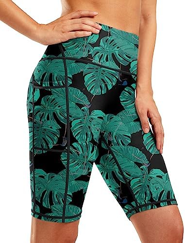 Women's 9" swim shorts with liner, leaf