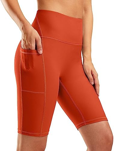 Women's 9" swim shorts with liner, orange