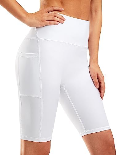 Women's 9" swim shorts with liner, white