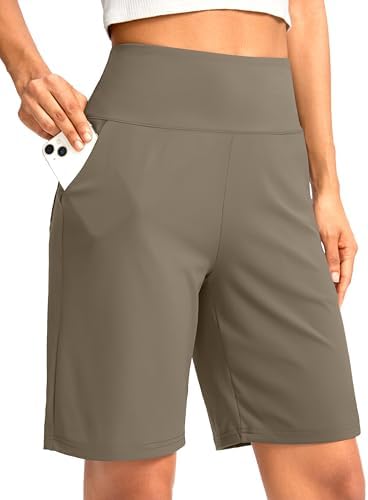 Women's bermuda shorts, three inseams, dark khaki