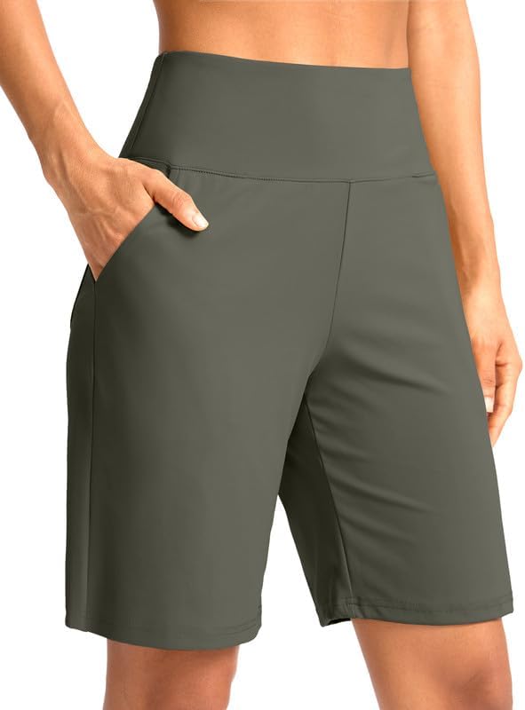 Women's bermuda shorts, three inseams, grey sage