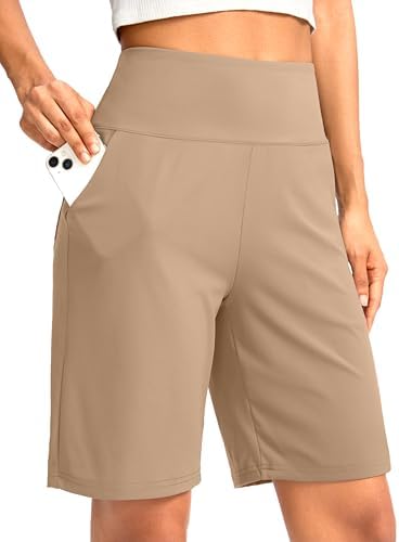 Women's bermuda shorts, three inseams, khaki