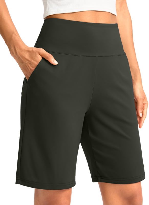Women's bermuda shorts, three inseams, olive