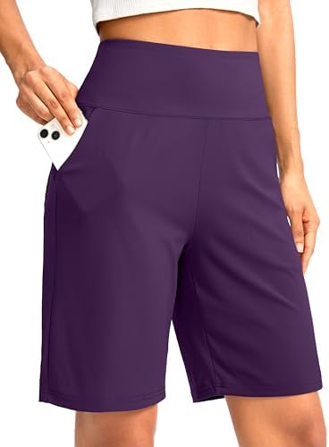 Women's bermuda shorts, three inseams, purple