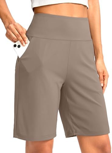 Women's bermuda shorts, three inseams, taupe