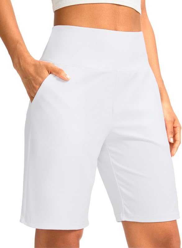 Women's bermuda shorts, three inseams, white