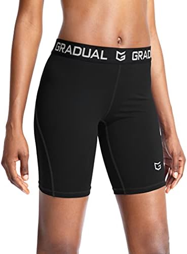 Women's compression volleyball shorts, 7'' black