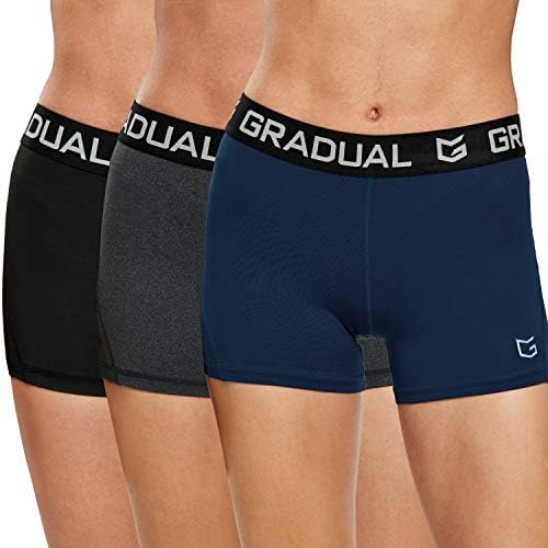 Women's compression volleyball shorts, black
