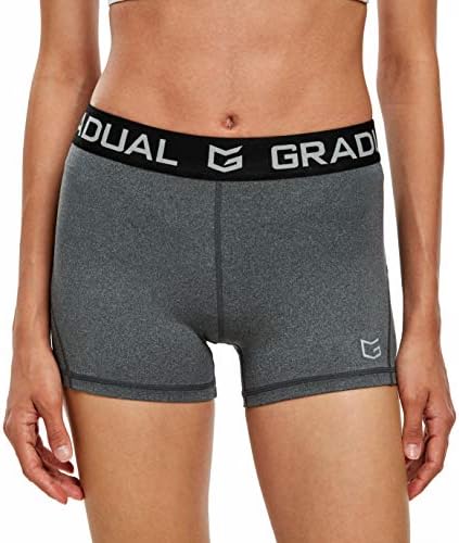 Women's compression volleyball shorts, gray