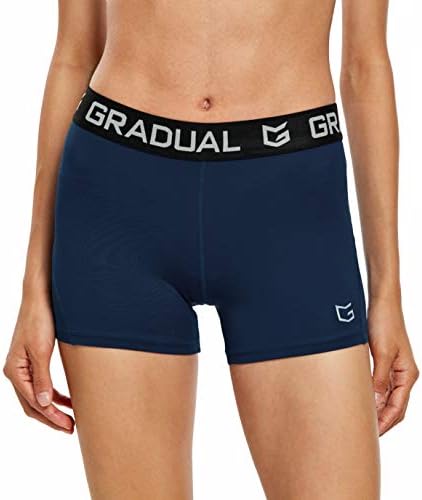 Women's compression volleyball shorts, navy blue