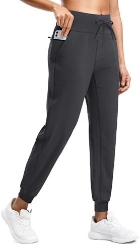 Women's drawstring gym joggers, dark grey