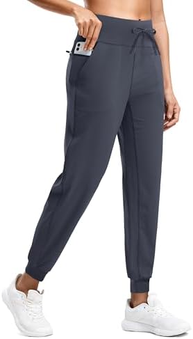 Women's drawstring gym joggers, dusty blue