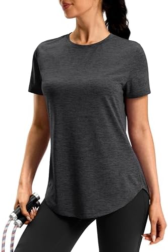 Women's dry fit workout tee, black