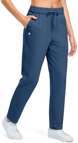Women's fleece-lined golf pants, three pockets, dark blue