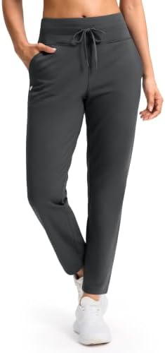 Women's fleece-lined golf pants, two inseams, dark grey