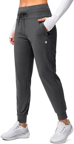 Women's fleece-lined joggers, charcoal