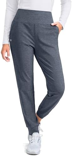 Women's fleece-lined joggers, dusty blue heather